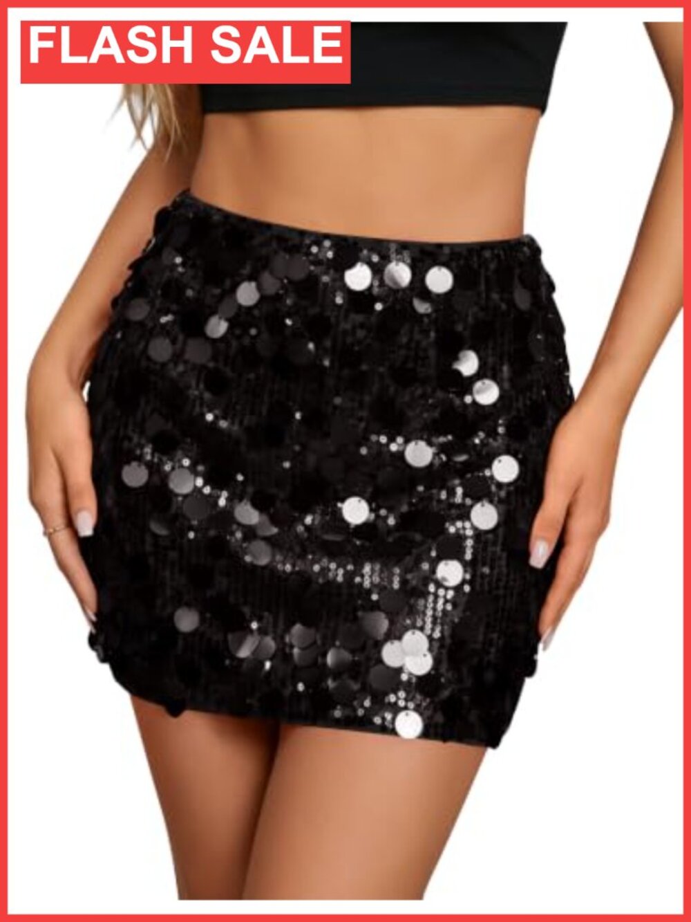 Sequin Mini Skirt Bodycon Sparkly Skort Night Out Party